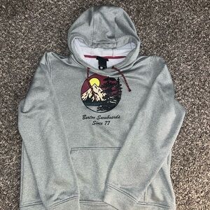 Burton Gray Hoodie with Mountain Graphic